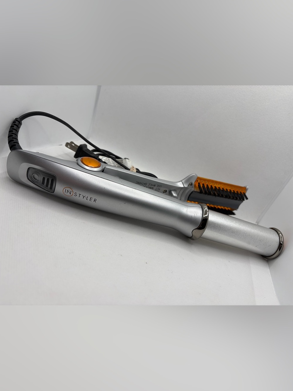 INStyler Silver and Orange Rotating Styling Iron for Women